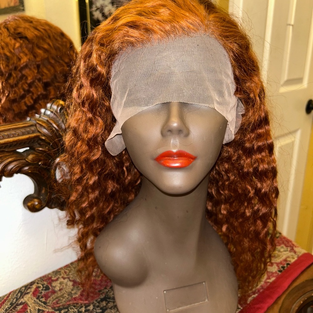 Curly Orange Lace Front Wig